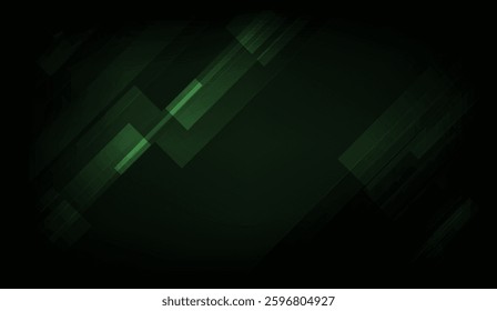 Abstract emerald geometry, a modern background featuring transparent geometric shapes arranged on a dark backdrop, creating a minimalist and sophisticated visual texture