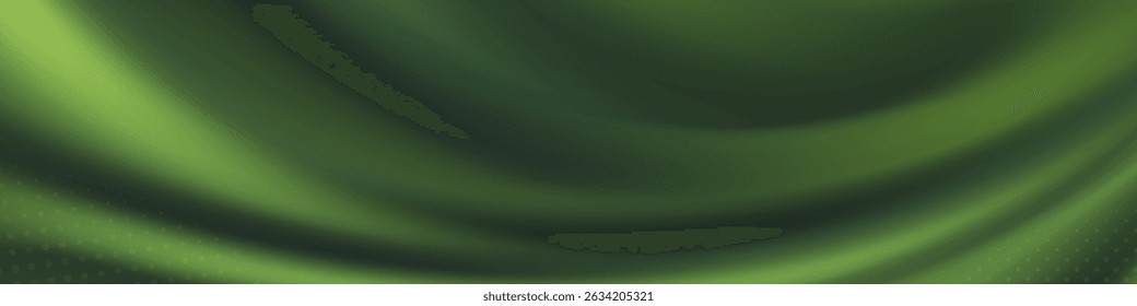 Abstract emerald green flowing background.