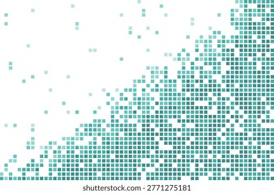 Abstract emerald green pixel mosaic background