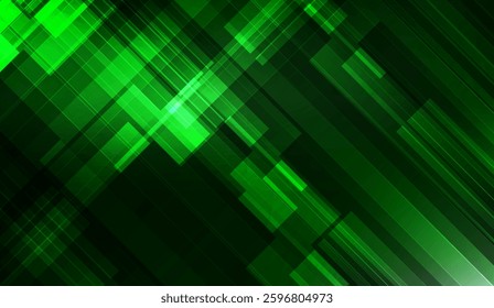Abstract Emerald Intersections, A Modern Green Geometric Background with Dynamic Interlocking Shapes and Subtle Gradient Effects for a Contemporary Aesthetic