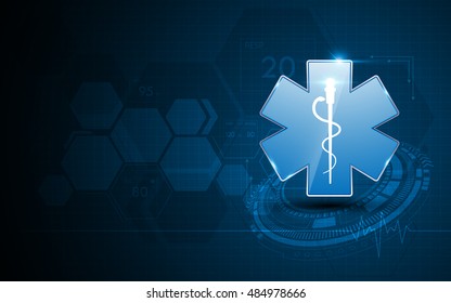 abstract emergency medical services hospital health care design concept background