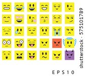 Abstract emoji emoticon icon set