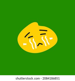 Resumen Emoticon Crying Face Illustration Vector EPS 10