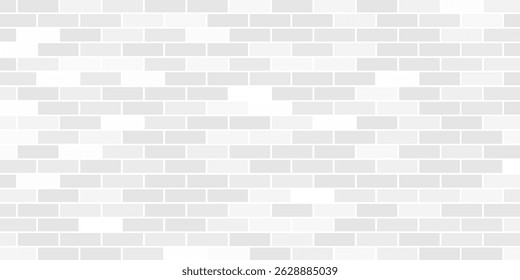 Abstractas vista de pared de ladrillo de fondo vacío. Piedra de bloque de Vector, ladrillo para textura Anuncio o Fondo de pantalla Lugar Urbana del hogar o interiores de oficina y lado del piso Rayas de color blanco gris o negro