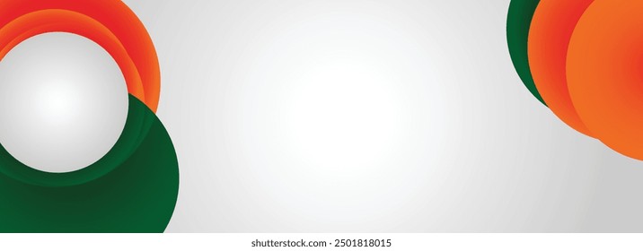 Abstract empty banner with Indian flag color vector