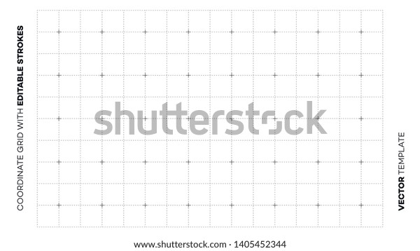 Abstract Empty Blueprint Grid\
With Editable Outline Strokes. Vector Blank Page Backdrop\
Template.