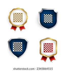 Abstract Empty Chess Badge and Label Collection, can be used for business designs, presentation designs or any suitable designs.