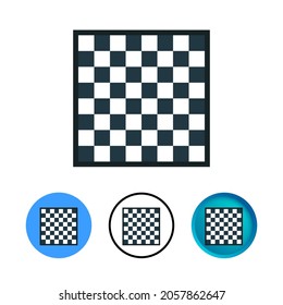 Abstract Empty Chess Board Icon Set