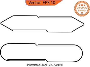 Abstract empty glass buttons and sliders, web icons of different forms. Modern button border. Vector illustration