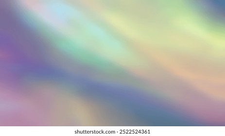 Abstract empty gradient retro background with holographic effect. Isolated emblem, sticker, icon, hologram with rainbow texture of mother-of-pearl, shell. Template for banner, wallpaper. Vector EPS10