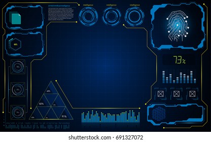 abstract empty hud ui screen technology innovation template concept background