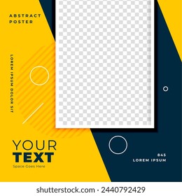 abstract and empty social media frame flyer for business promotion vector