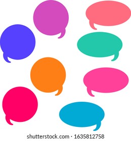 Abstract Empty Speech Bubble Shape For Cover Chat Or Talk Message