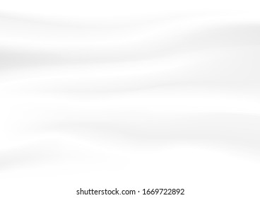Abstract empty white cloth or fabric wave texture wall background, Vector illustration