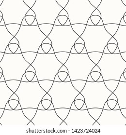 Abstract endless curve line on background. Pattern is on swatch panel.