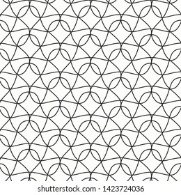 Abstract endless curve line on background. Pattern is on swatch panel.