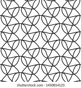 Abstract endless curve line on background. Pattern is on swatch panel.