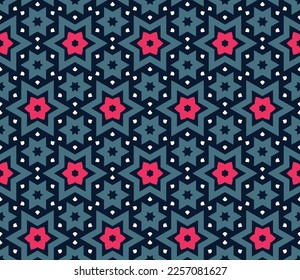 Abstract endless geometric pattern. A seamless background, vintage texture.