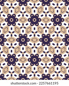 Abstract endless geometric pattern. A seamless background, vintage texture.