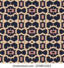 Abstract endless geometric pattern. A seamless background, vintage texture.
