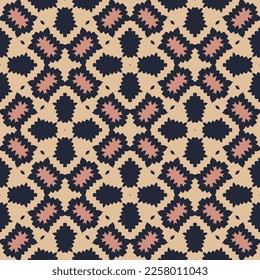 Abstract endless geometric pattern. A seamless background, vintage texture.