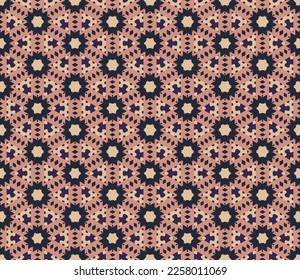Abstract endless geometric pattern. A seamless background, vintage texture.