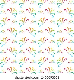 Abstract energizing trendy multicolor repeating pattern vector illustration background design