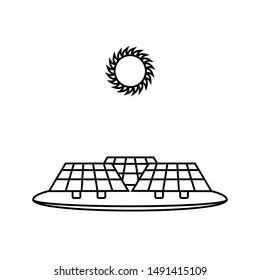 abstract energy building on a white background, vector illustration design