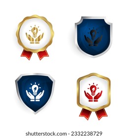 Abstract Energy Efficiency Badge and Label Collection, can be used for business designs, presentation designs or any suitable designs.