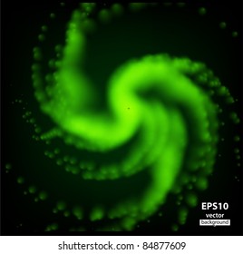 abstract energy formation - green theme. vector eps10 file.