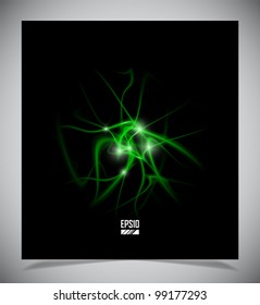 abstract energy formation - green theme. vector eps10 file.