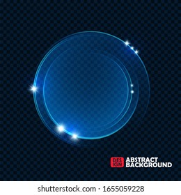 Abstract energy with luminous of glow circles. Background of blue glowing lines. Graphic concept for your design