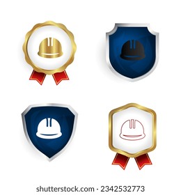 Abstract Engineer Hard Hat Badge and Label Collection, can be used for business designs, presentation designs or any suitable designs.