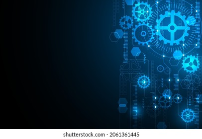 Abstract engineering machine background with technology circuit board texture. Electronic motherboard Communication and concept. EP.2.Hi-tech communication concept innovation background vector