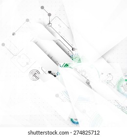 Abstract engineering technology background. Vector illustration