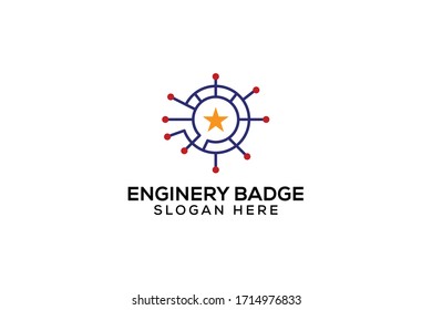 abstract Enginery machine logo vector concept with simple, unique, modern and elegant styles on white background