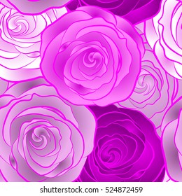 Abstract english roses seamless pattern.