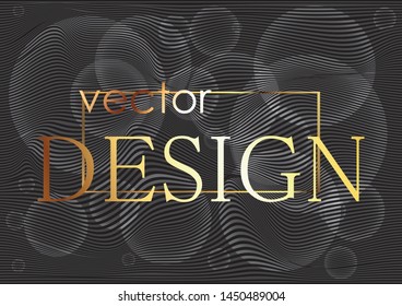 Abstract engraving grunge texture. Wavy etching background. Vector illustration - Vector EPS 10