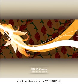abstract entangled vintage leaf and stem foliage elements illustration. eps10 vector format