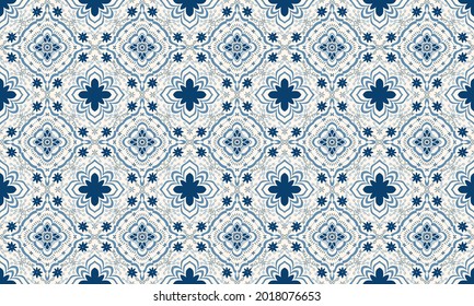 Abstract enthnic geometric pattern design for background, wallpaper, clothing, wrapping, batik, fabric and sarong. Vector illustration style.