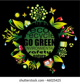 Entorno abstracto y fondo ecológico para volantes verdes