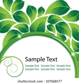 Abstract Environmental  background with green pointed leaves