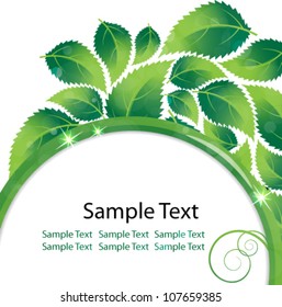 Abstract Environmental  background with green pointed leaves