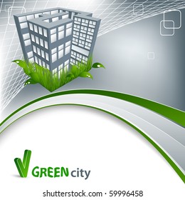 abstract environmental concept Green city with copy space