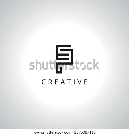 Abstract EP PE Logo Template With Vector Eps.