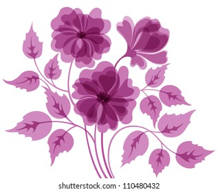 Abstract EPS10 colorful flower background in purple tones