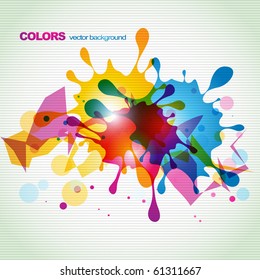 abstract eps10 diseño de salpicaduras coloridas