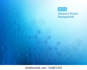Abstract EPS10 Science and Medical Concept of Molecular Structure Illustration with plenty of copy space.