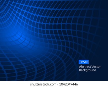 Abstract EPS10 vector image of dark blue smooth twist of light and rectangles design. Created in hi-resolution suitable for background, web banner or design element. Plenty of copy space. 