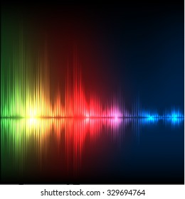 Abstract equalizer background. Green-red-blue wave. EPS10 vector.